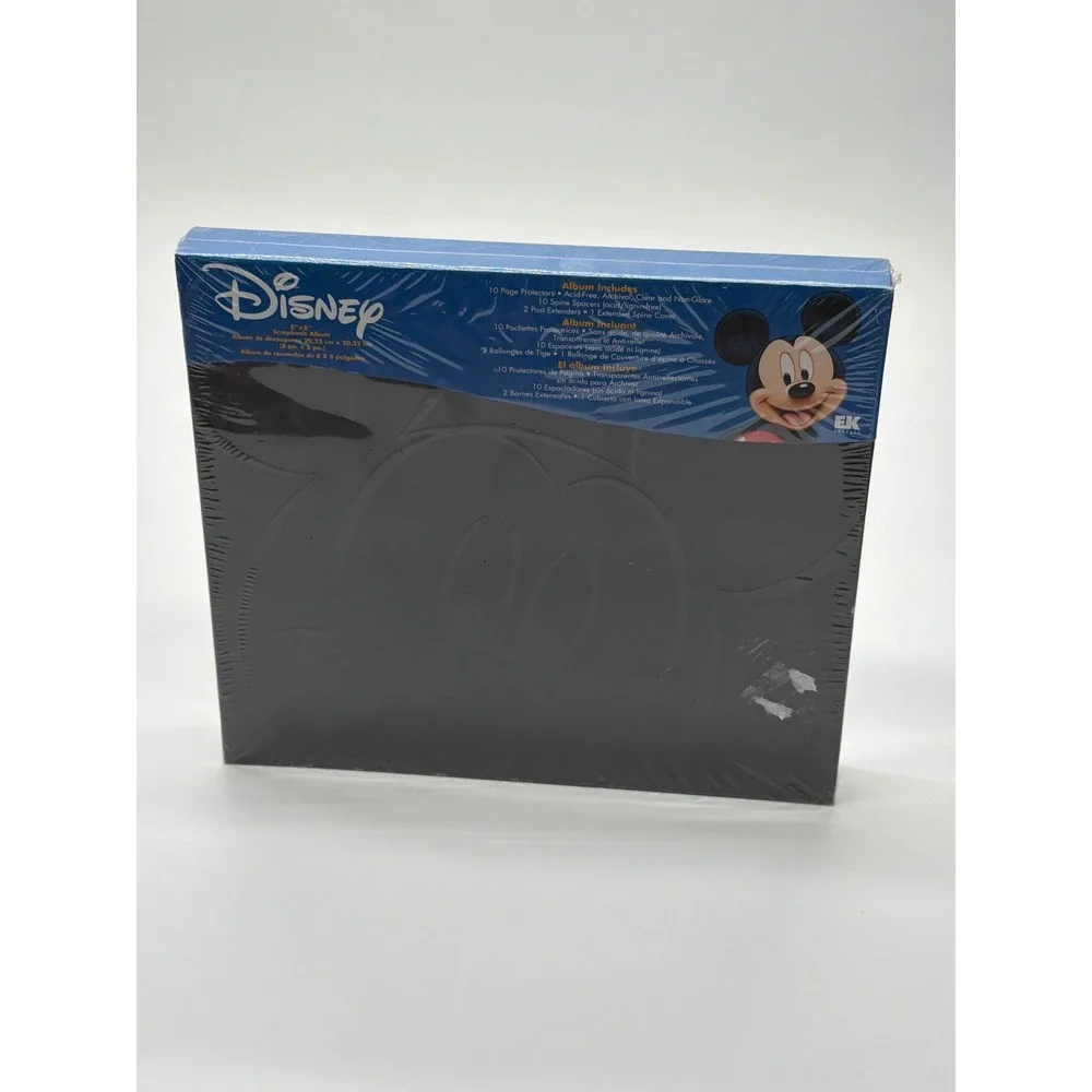 Disney Mickey Mouse 8x8 Scrapbook Album Black Debossed EK‎ Success New Sealed